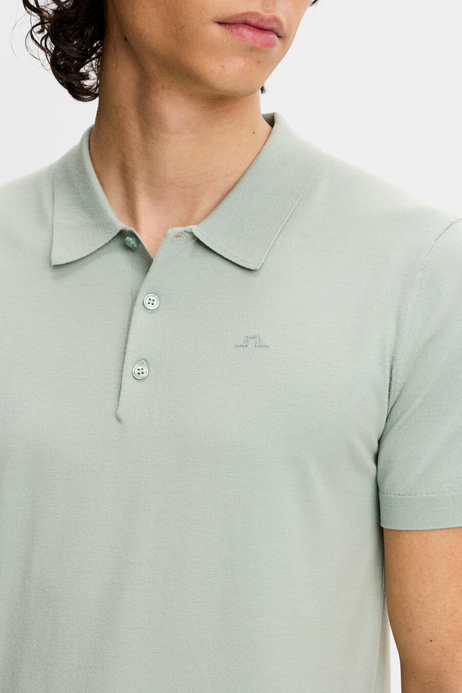 ridge knitted polo