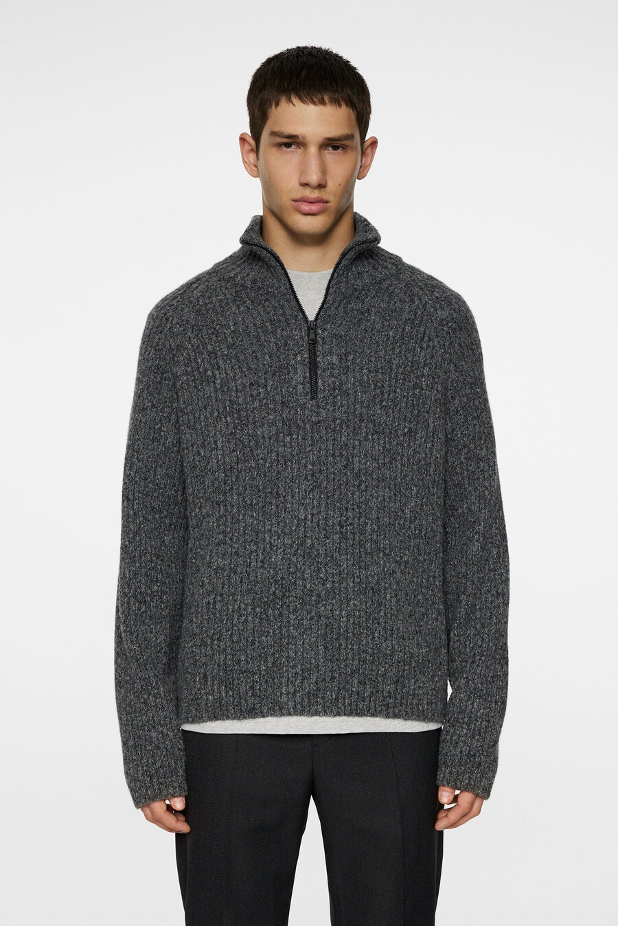 victor zip wool sweater