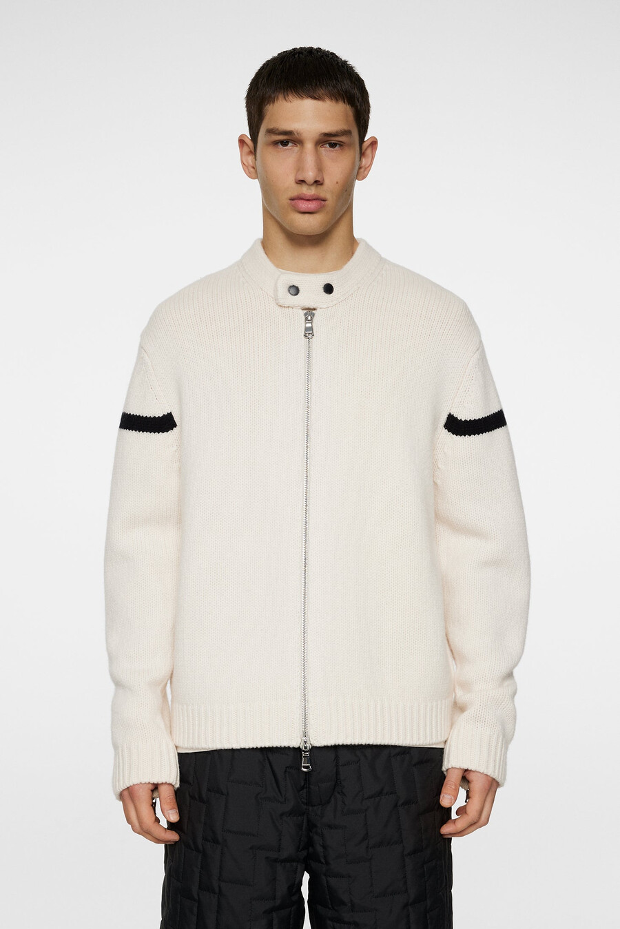 kessler biker zip knit