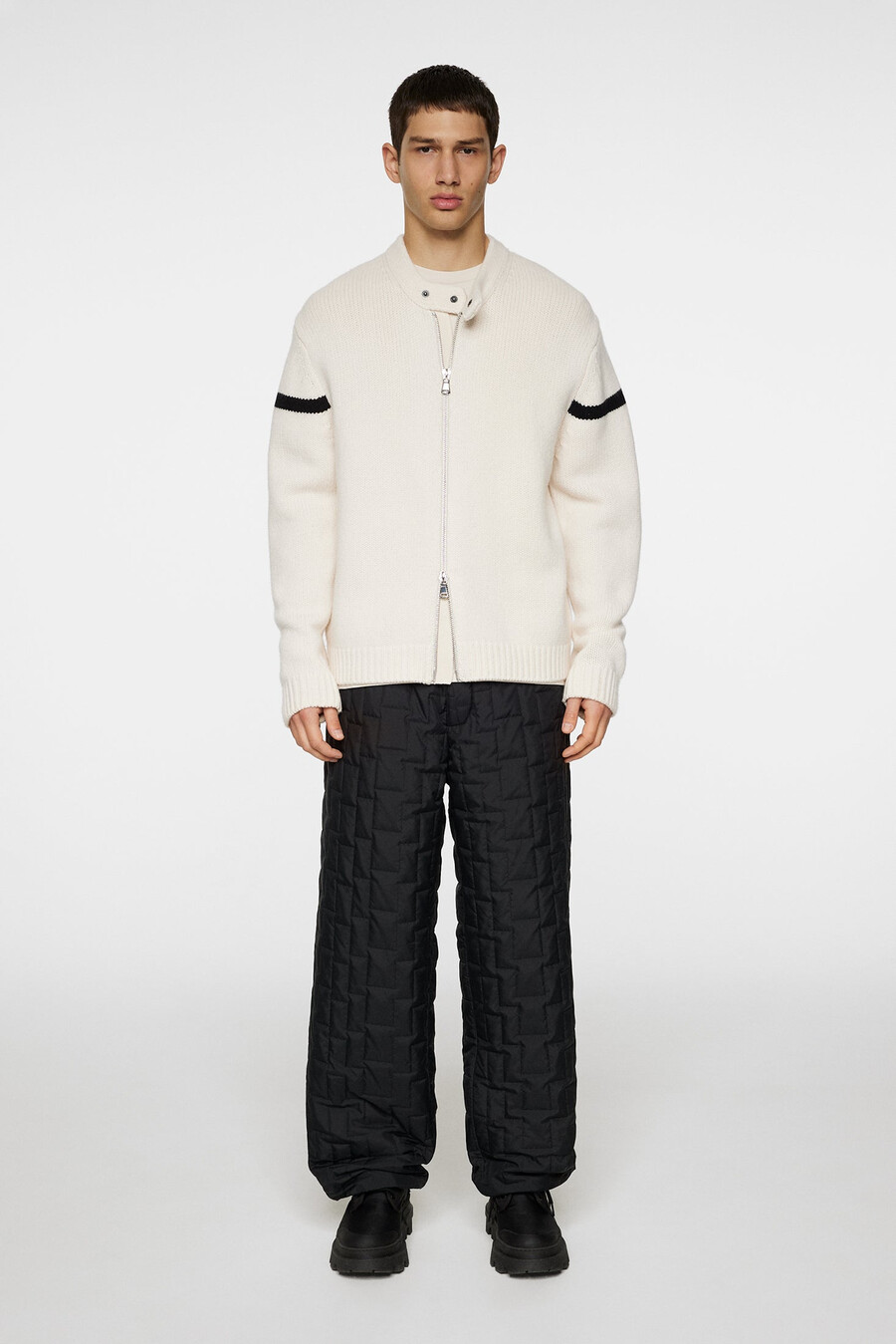 kessler biker zip knit