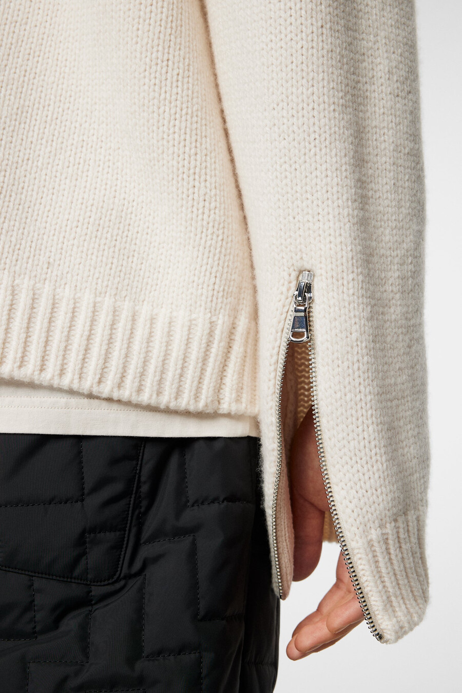 kessler biker zip knit