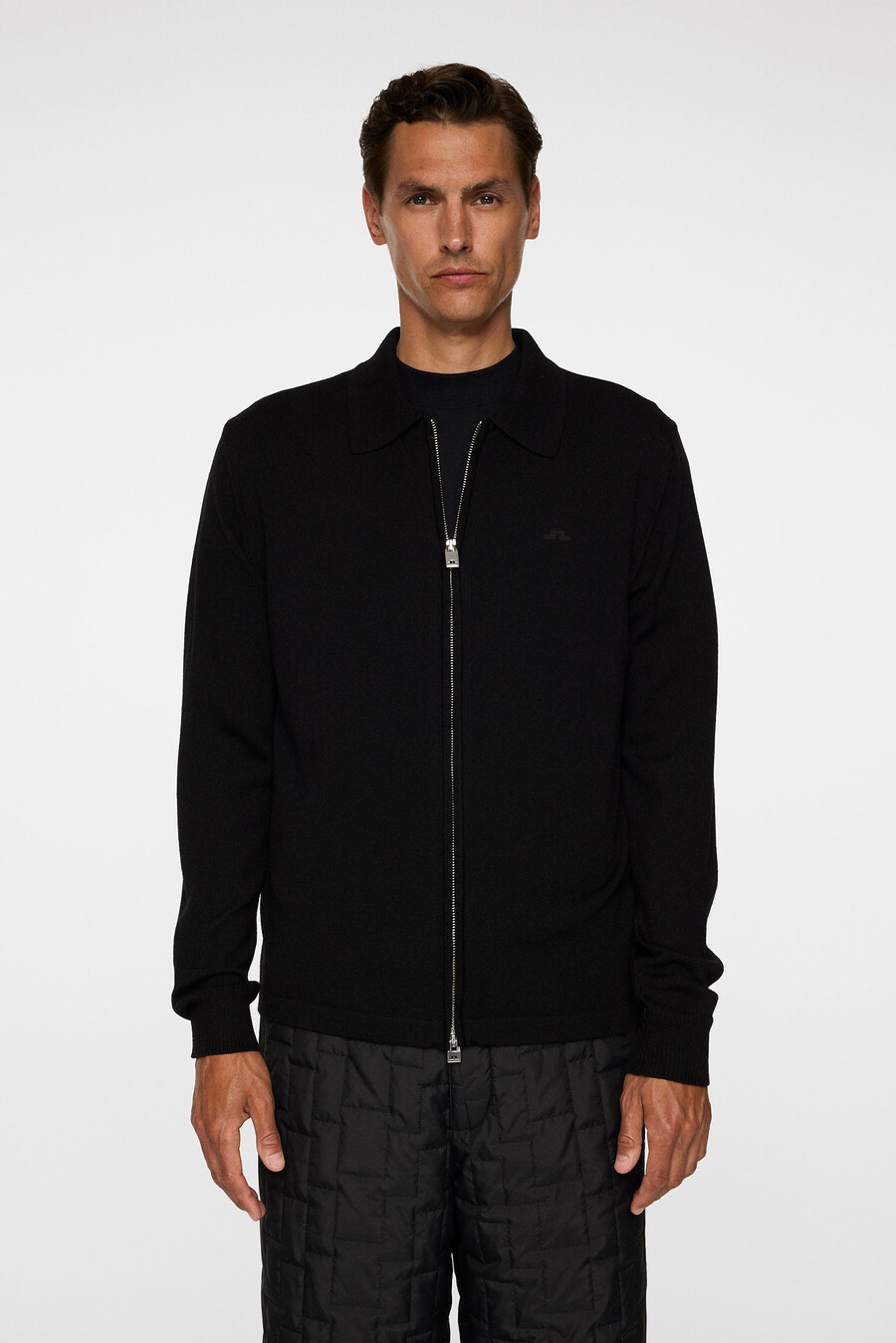 kaleb merino zip cardigan