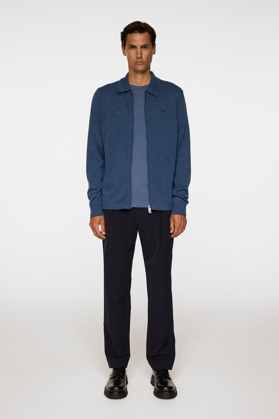 kaleb merino zip cardigan