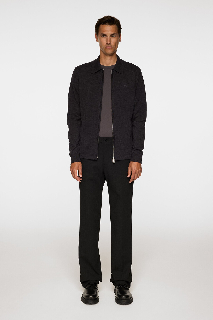 kaleb merino zip cardigan