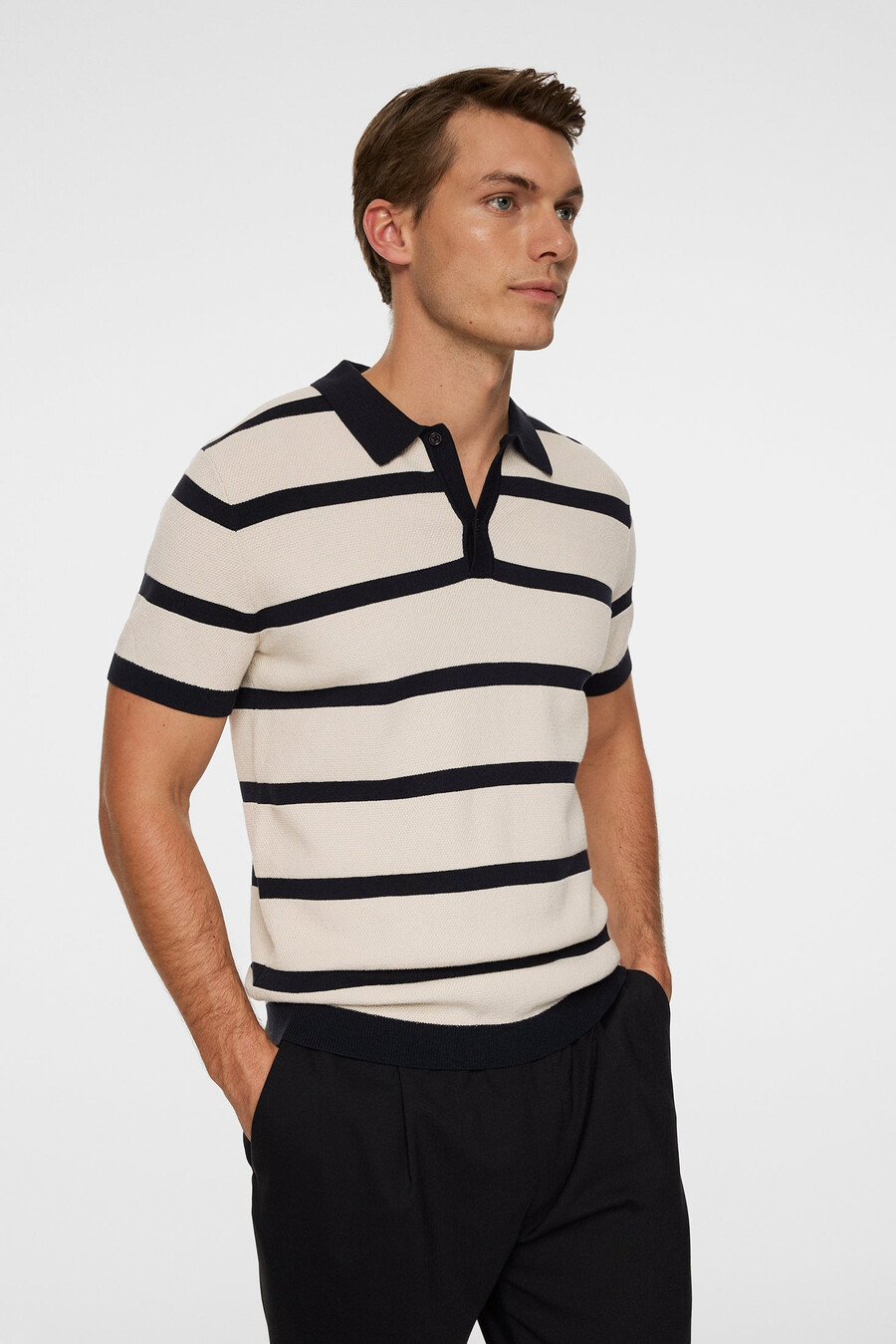 reve short sleeve stripe polo