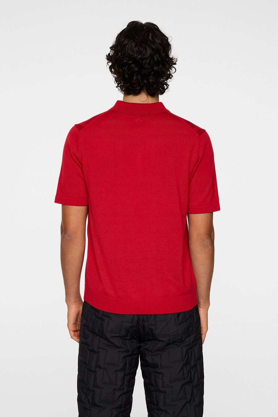 remy structure zip knit polo