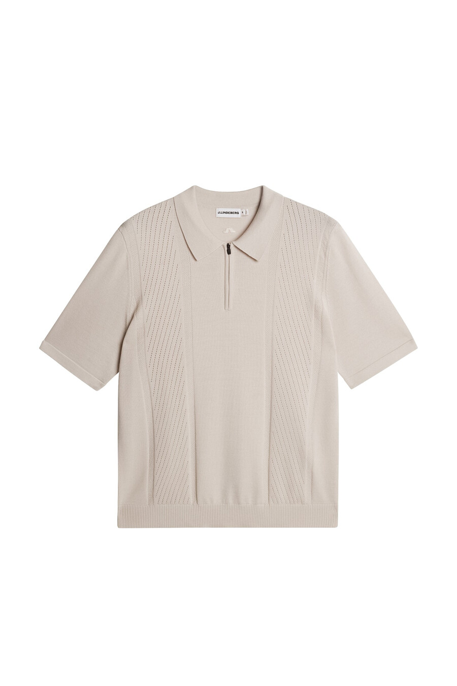 remy structure zip knit polo