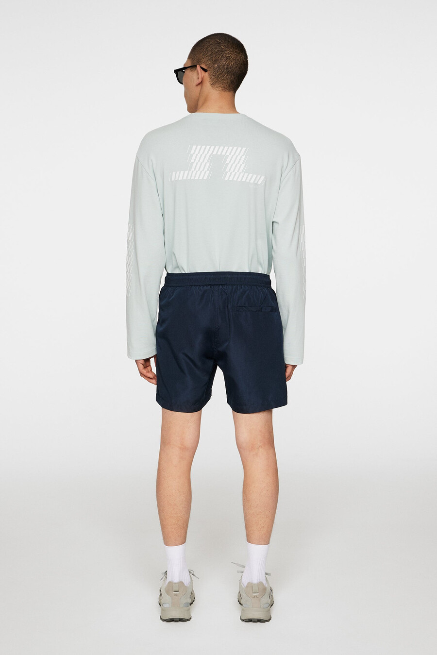 banks solid swim trunks