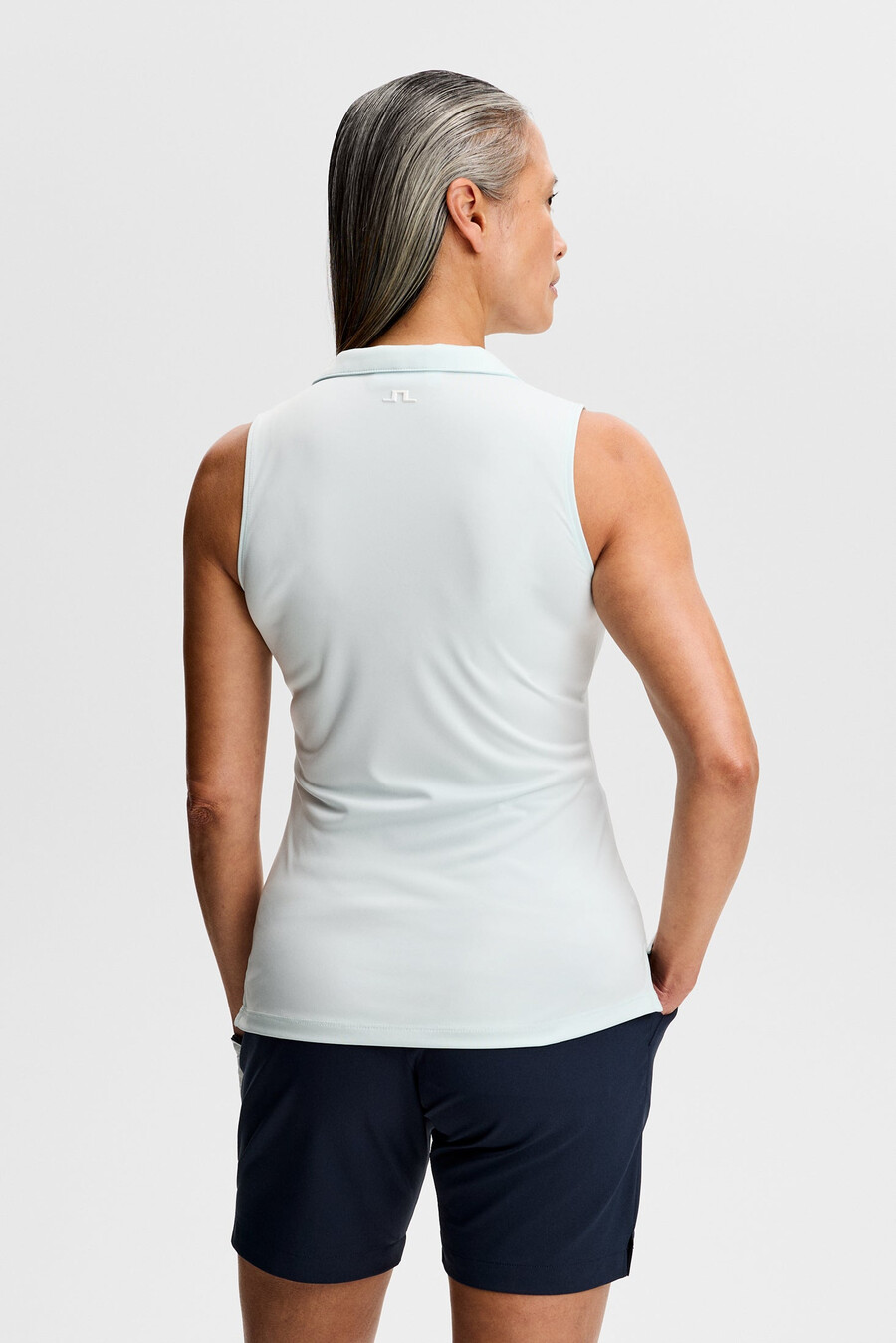leah sleeveless polo